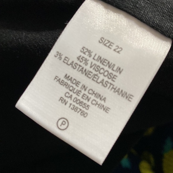 Addition Elle Black Shawl Collar Blazer Linen blend Sz US 22 - Picture 14 of 14